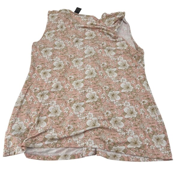 Liz Claiborne Sleeveless Floral‎ Pink Top XL Lightweight Casual Wear - Picture 6 of 6